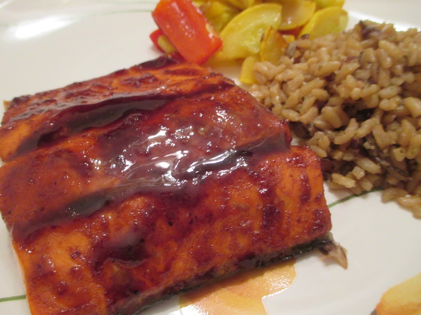 Sockeye salmon with mustard balsamic&nbsp;glaze