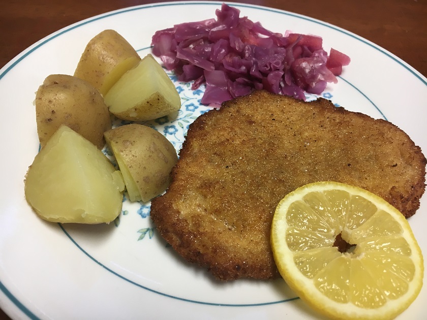 Pork Schnitzel with Red&nbsp;Cabbage