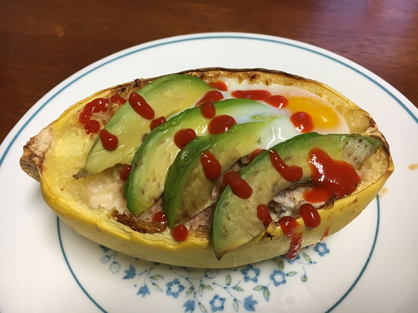 Avocado and Egg Spaghetti Squash&nbsp;Boats